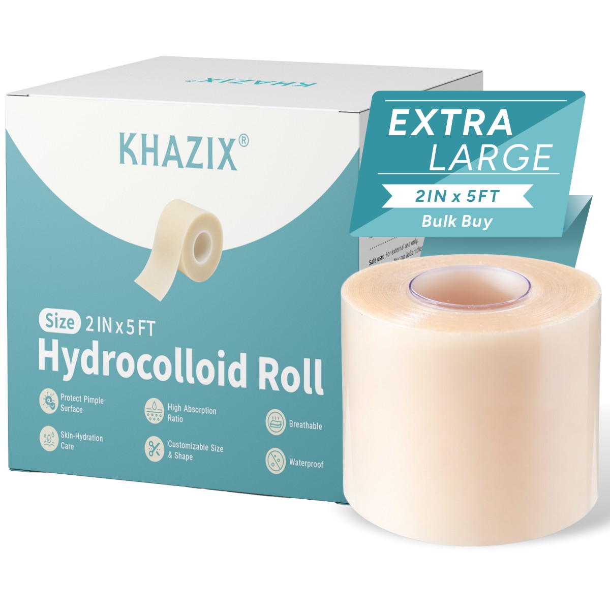Skincare Moisturizer - ผ้าพันแผลไฮโดรคอลลอยด์ KHAZIX ขนาด 2 นิ้ว x