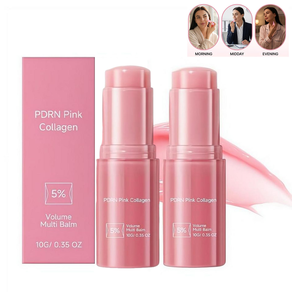 Skincare Glow Glowing - คอลลาเจน วอลลุ่ม บาวน์ มัลติ บาล์ม สำหรับริมฝีปากและใบหน้า