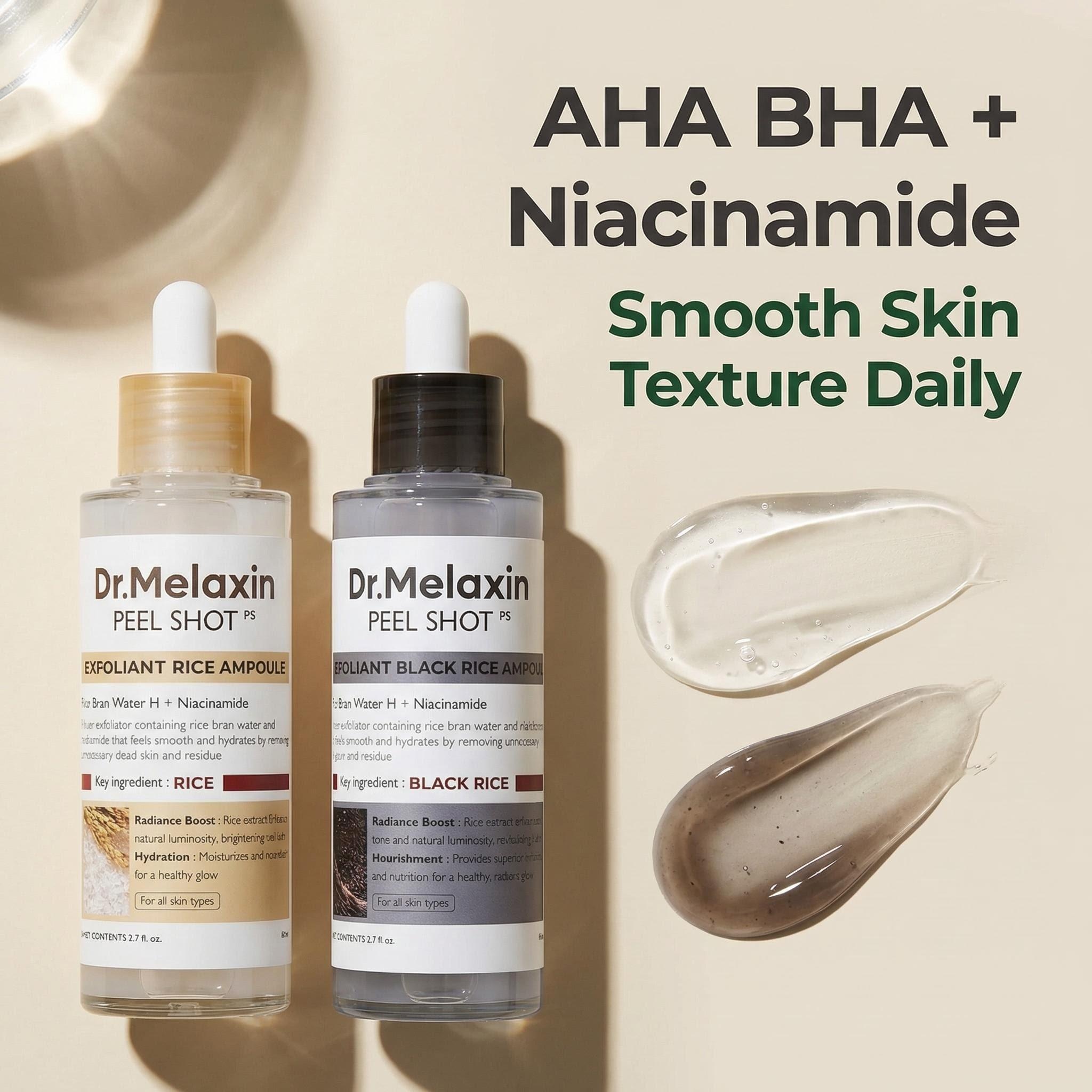 Aha Bha Exfoliant - แบล็ค ไรซ์ เอ็กซ์โฟลิเอตติ้ง แอมพูล 80 มล.,